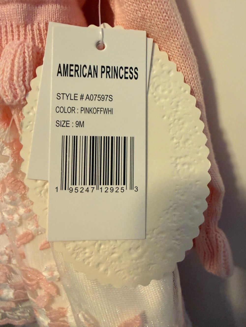 American Princess Pink & White Baby Dress - Elegant Knit and Lace
